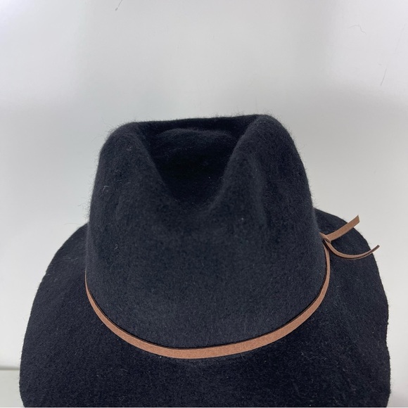 NEW Brixton Valley Fedora Hat Black Felt Wool One Size - Picture 4 of 8